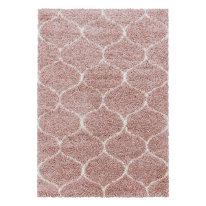 Salsa Shaggy Rose/Roze Vloerkleed Hoogpolig Zachte Tapijt Berber Stijl