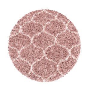 Salsa Shaggy Rose/Roze Vloerkleed Hoogpolig Zachte Tapijt Berber Stijl