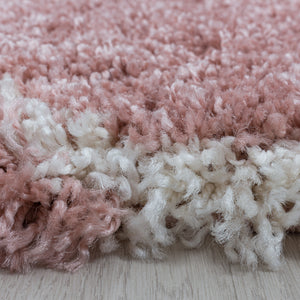Salsa Shaggy Rose/Roze Vloerkleed Hoogpolig Zachte Tapijt Berber Stijl