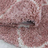 Salsa Shaggy Rose/Roze Vloerkleed Hoogpolig Zachte Tapijt Berber Stijl