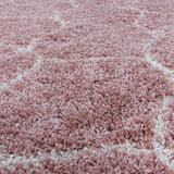 Salsa Shaggy Rose/Roze Vloerkleed Hoogpolig Zachte Tapijt Berber Stijl