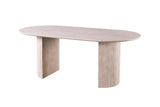 Tafel 'Lagos' 200 cm Ovaal Decor Travertin Beige