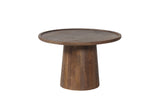 Salontafel 'Jules' 65x40 cm Rond Mango hout Lichtbruin