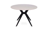 Tafel 'Apollo' 110 cm Rond Glanzend Steen Snow Wit