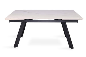 Uitschuifbare tafel 'Hera' 160-240 cm Rechthoekig Steen Wit
