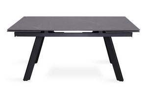 Uitschuifbare tafel 'Hera' 160-240 cm Rechthoekig Steen Zwart