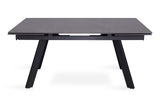 Uitschuifbare tafel 'Hera' 160-240 cm Rechthoekig Steen Zwart