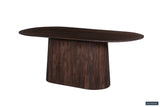 Tafel 'Miguel' 200 cm Ovaal Mango hout Donkerbruin