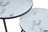 Salontafel 'Boston' Decor Glas Marmer Wit