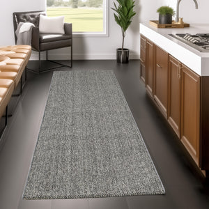 Loom 4300 Gray/Grijs Laagpolig Duurzaam Geweven Vloerkleed Effen Binnen/Buiten Tapijt