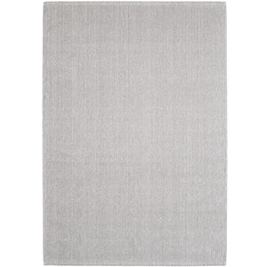 Loom 4300 Silver/ Zilver Laagpolig Duurzaam Geweven Vloerkleed Effen Binnen/Buiten Tapijt
