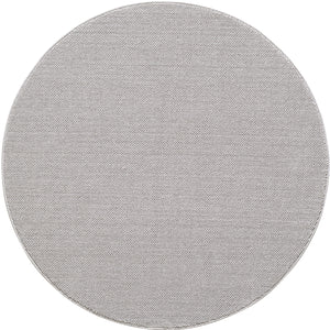 Loom 4300 Silver/ Zilver Laagpolig Duurzaam Geweven Vloerkleed Effen Binnen/Buiten Tapijt