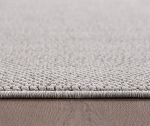 Loom 4300 Silver/ Zilver Laagpolig Duurzaam Geweven Vloerkleed Effen Binnen/Buiten Tapijt