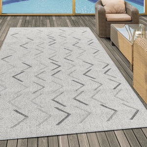 Moonay Belano Buiten Vloerkleed Creme/Cream – Waterbestendig Tuinkleed – Weerbestendig Buitenkleed – UV-bestendig – Balkonkleed – Terras Tapijt – 7mm Laagpolig – Onderhoudsvriendelijk