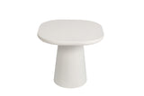 Salontafel 'Tavira' 55 cm Ovaal Cement Wit