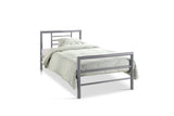 Bed 'Sandro' 90x200 met lattenbodem Grijs