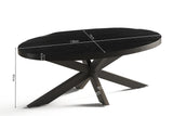 Salontafel 'Madeira' Ovaal Mango hout zwart
