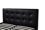 Bed met koffer 'Porto' 160x200 met lattenbodem PU Zwart
