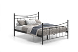 Bed 'Sacha' 160x200 met lattenbodem Zwart