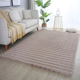 Ambiance Fluffy Soft 5110 Beige 3D Vloerkleed Hoogpolig Effen Kleur