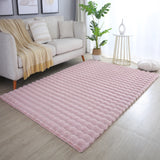 Ambiance Fluffy Soft 5110 Rose/Roze 3D Vloerkleed Hoogpolig Effen Kleur