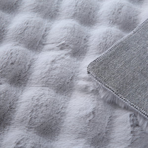 Ambiance Fluffy Soft 5110 Silver/Zilver 3D Vloerkleed Hoogpolig Effen Kleur