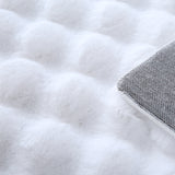 Ambiance Fluffy Soft 5110 White/Wit 3D Vloerkleed Hoogpolig Effen Kleur