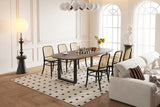 Tafel 'Tommy' 220x100 cm Deens Ovaal U-Poot Mango hout Tabaco
