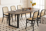 Tafel 'Tommy' 220x100 cm Deens Ovaal U-Poot Mango hout Tabaco