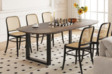Tafel 'Tommy' 220x100 cm Deens Ovaal U-Poot Mango hout Tabaco