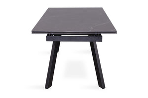 Uitschuifbare tafel 'Hera' 160-240 cm Rechthoekig Steen Zwart