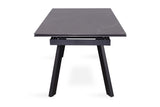 Uitschuifbare tafel 'Hera' 160-240 cm Rechthoekig Steen Zwart