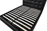 Bed met koffer 'Porto' 160x200 met lattenbodem PU Zwart