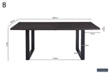 SALE - Tafel 'Alexander' 200 cm Decor Donkerbruin