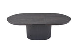 Uitschuifbare tafel 'Lagos' 180-220 cm Ovaal Decor Donkerbruin