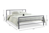 Bed 'Sandro' 160x200 met lattenbodem Grijs