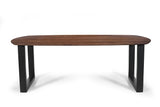 SALE - Tafel 'Tommy' 220x100 cm Deens Ovaal U-Poot Mango hout Bruin