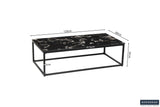 Salontafel 'Livorno' Composiet Marmer Zwart