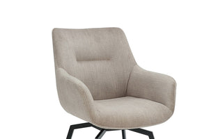 Stoel 'Modest' Draaibaar Ribfluweel Beige