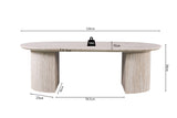 Salontafel 'Lagos' 120 cm Ovaal Decor Travertin Beige
