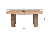 Tafel 'Lagos' 200 cm Ovaal Decor Oude eik
