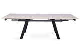 Uitschuifbare tafel 'Hera' 160-240 cm Rechthoekig Steen Wit