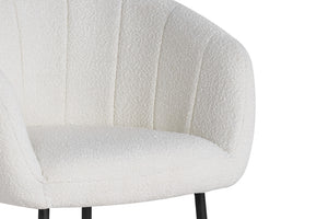 Stoel 'Sevilla' Bouclé Wit