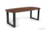 SALE - Tafel 'Tommy' 220x100 cm Deens Ovaal U-Poot Mango hout Bruin