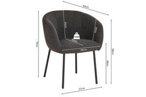 Stoel 'Sevilla' Bouclé Grijs