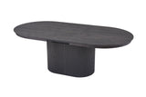 Uitschuifbare tafel 'Lagos' 180-220 cm Ovaal Decor Donkerbruin
