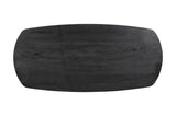 SALE - Tafel 'Tommy' 220x100 cm Deens Ovaal U-Poot Mango hout Zwart