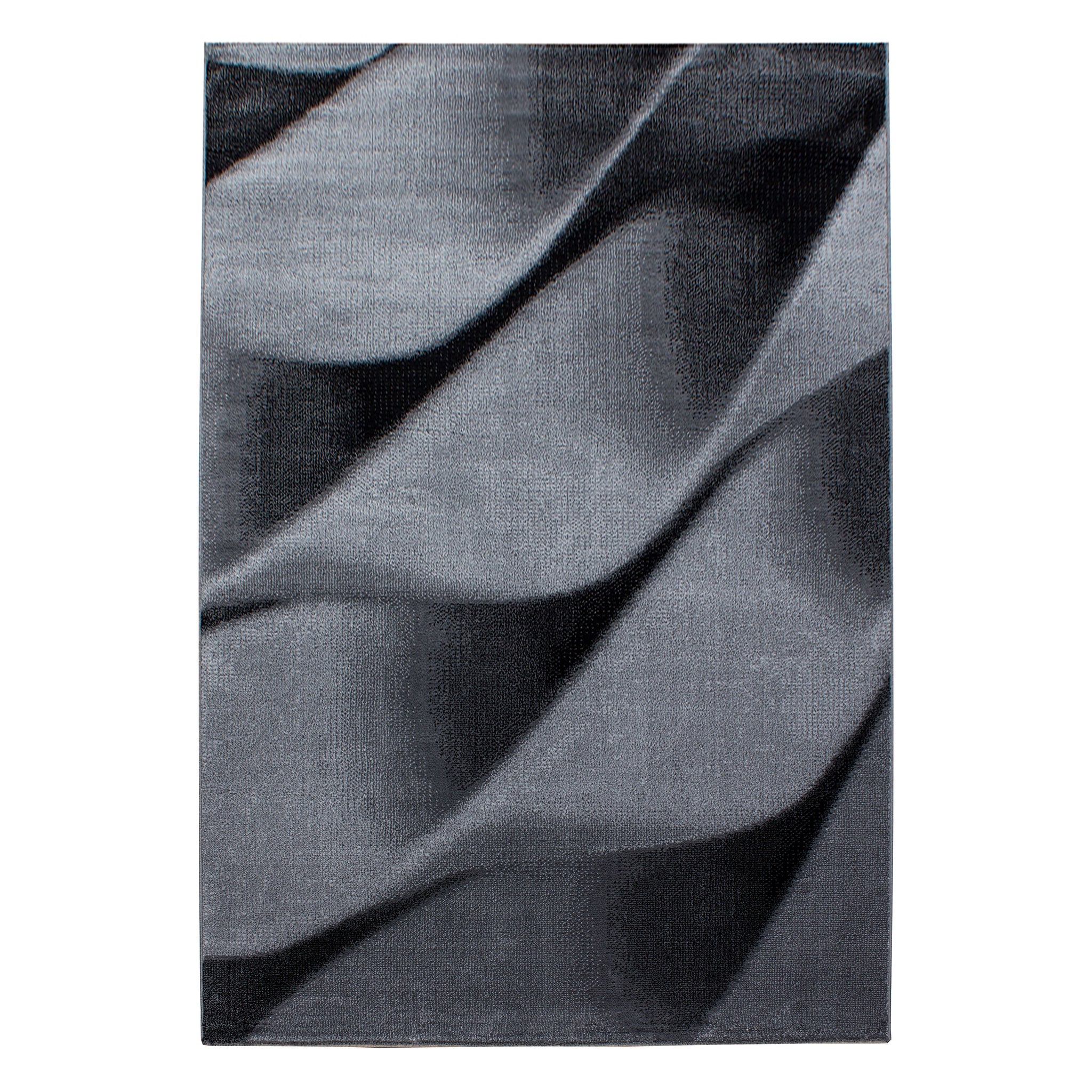 Parma Black/Zwart Vloerkleed Laagpolig Tapijt