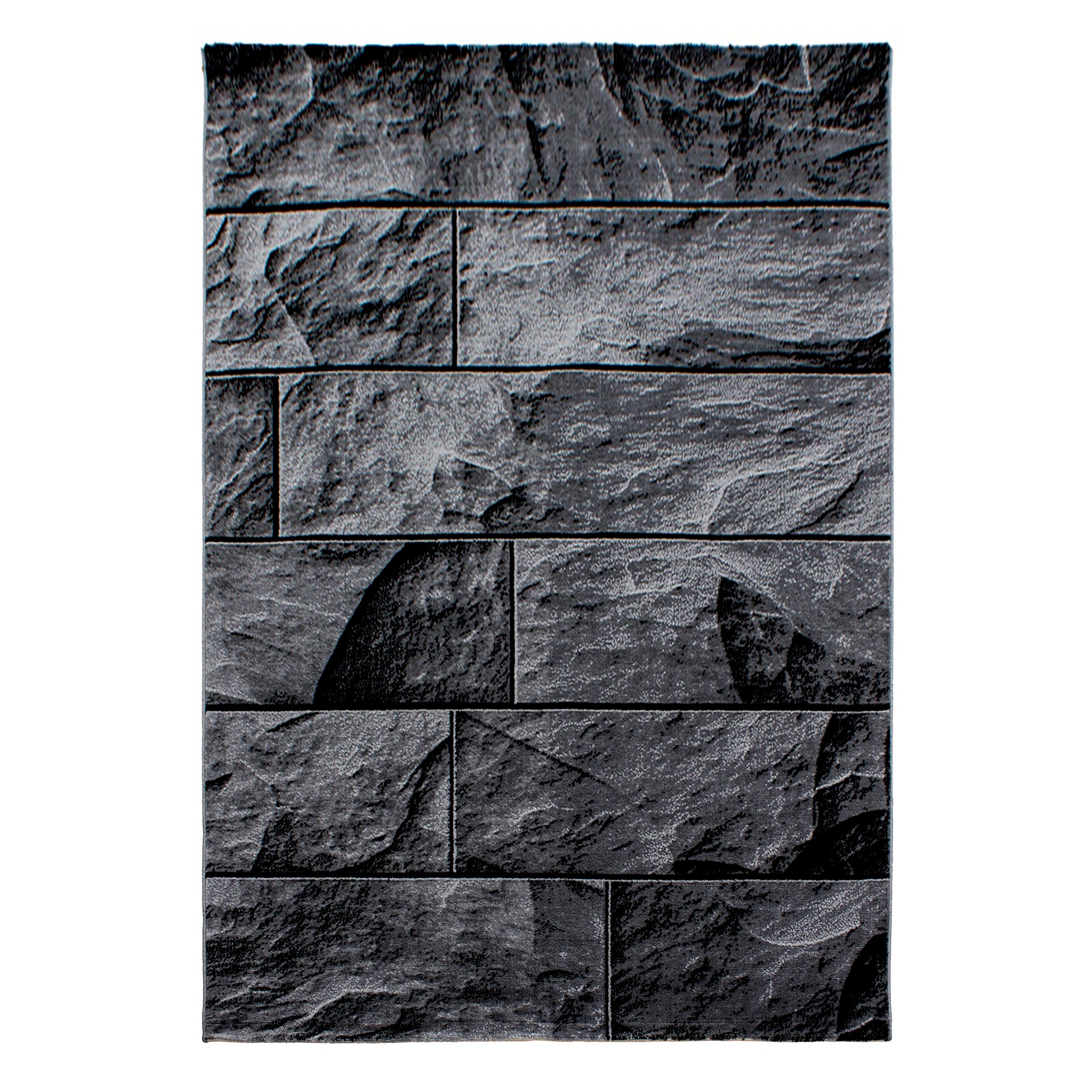 Parma Black/Zwart Vloerkleed Laagpolig Tapijt