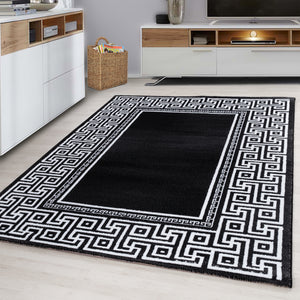 Parma Black/Zwart Vloerkleed Laagpolig Tapijt